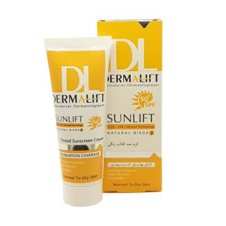 کرم ضد آفتاب SPF50 پوست خشک و معمولی درمالیفت 40 میلی لیتر