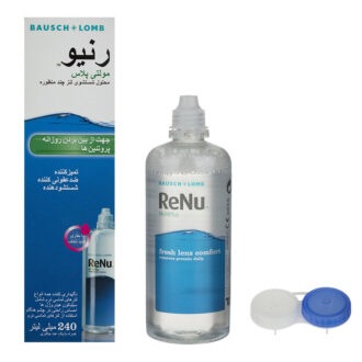 محلول شستشوی لنز رنیو بوش اند لومب مناسب لنزهای طبی و رنگی 240میل